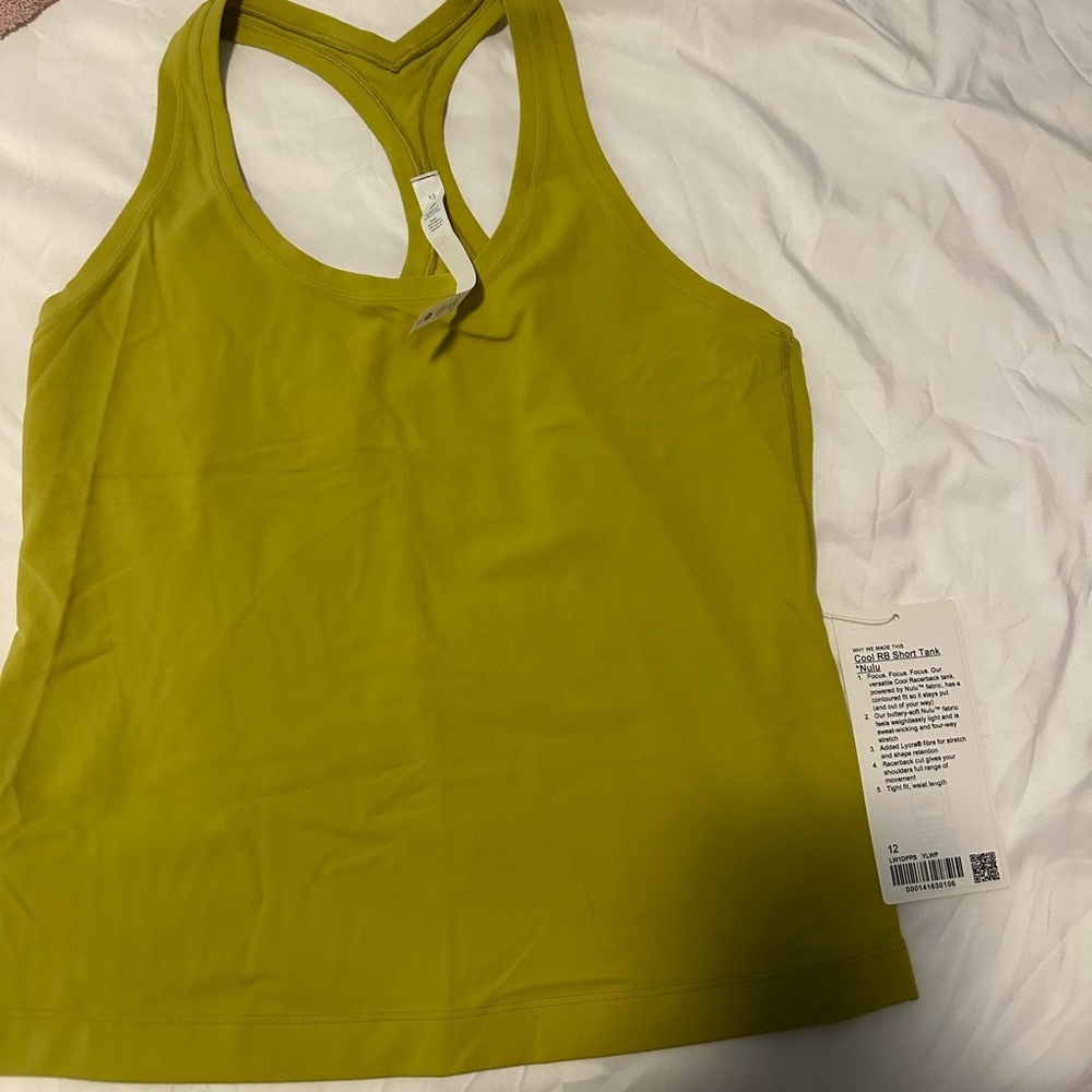 NWT lululemon cool racer back tank size 12